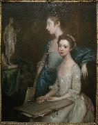 Thomas Gainsborough Portrait of the Artist's Daughters Spain oil painting artist